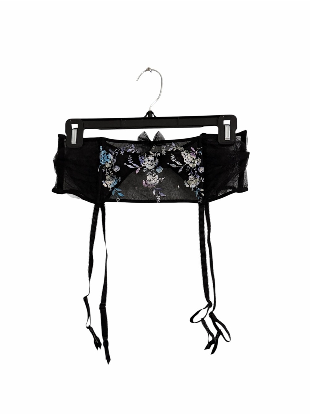 Victoria's Secret Black Floral Embroidered Sheer Bra